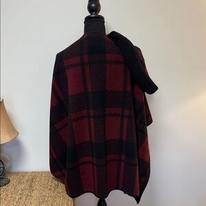 Chic Red and Black Plaid Wrap